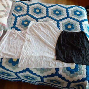 VINTAGE LOT OF 3 HALF SLIPS CREAM VASSERETTE WHITE WARNERS BLACK VANITY FAIR